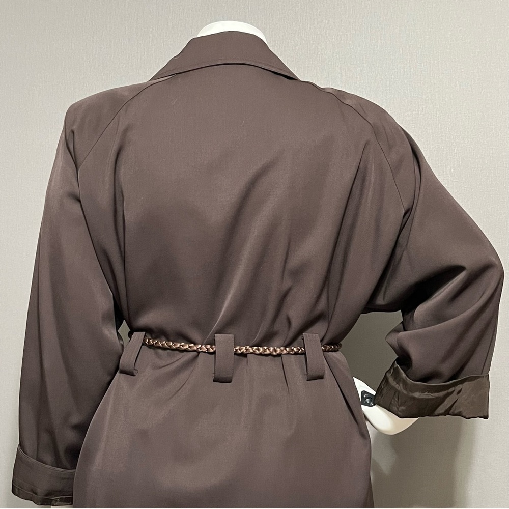 SOLD❌❌❌⭐️Vintage Ellen Tracy Chocolate Brown 100% Pure Wool Jacket  Sz-12 - Picture 3 of 10